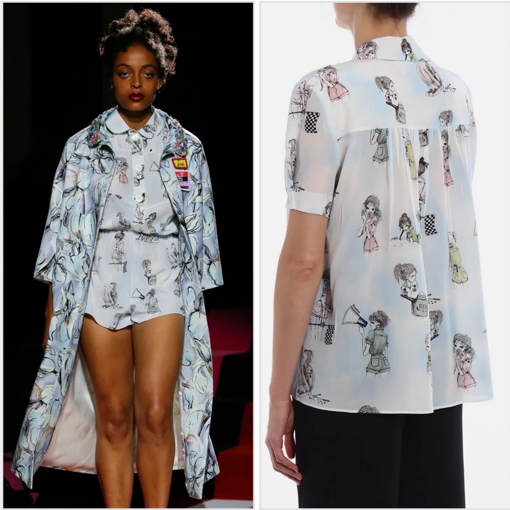 Miu Miu “Racer Girl Silk Blouse”